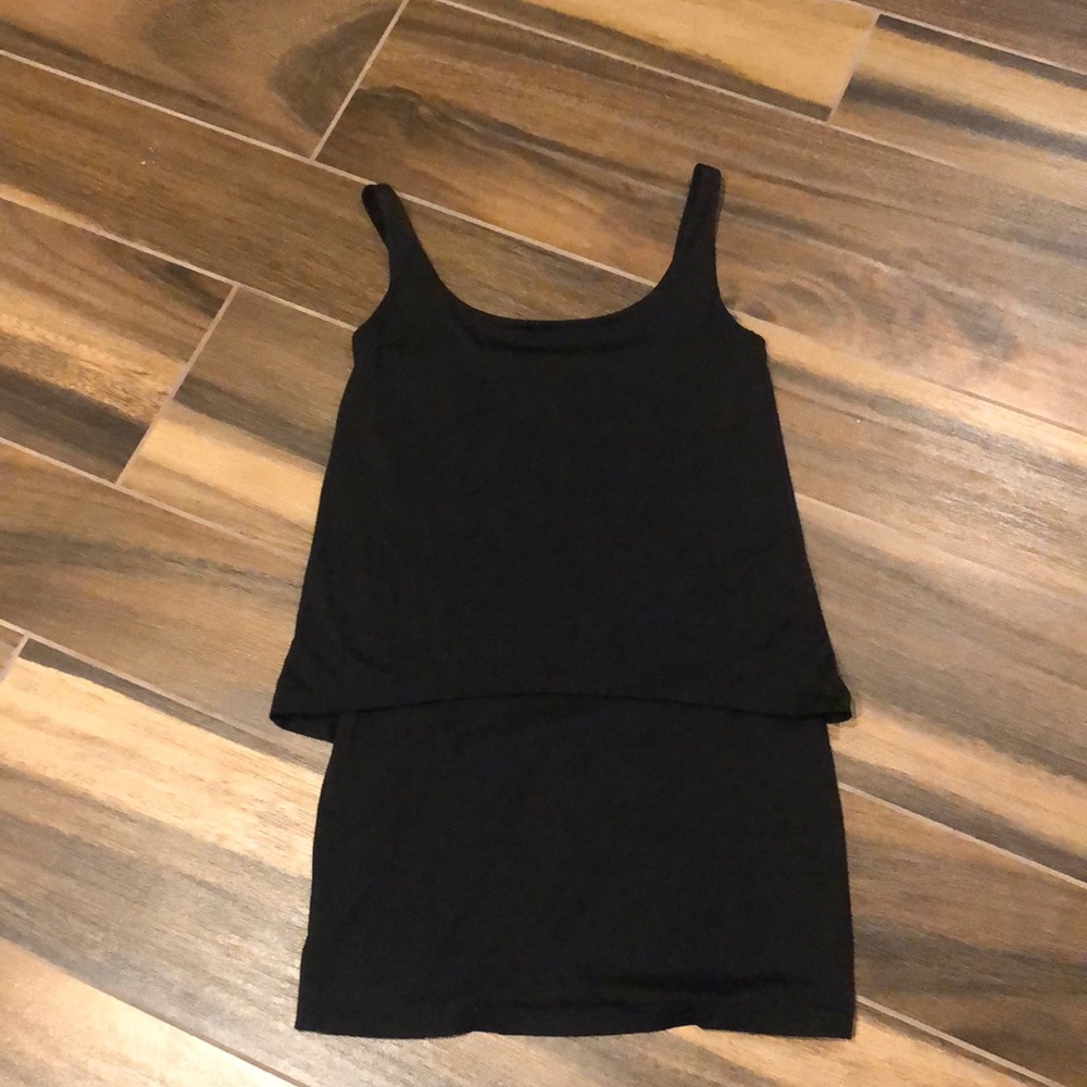 Black tank double layer dress